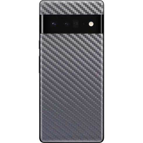 Silver Carbon Fiber Specialty Texture Material Google Pixel 6 Pro Skin